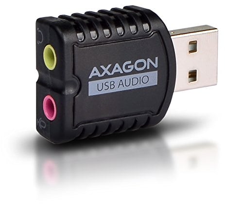 AXAGON ADA-10 - External USB Soundkarte, Stereo Audio Mini Adapter