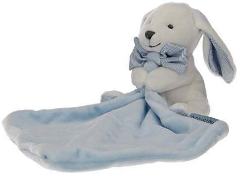 Doudou et Compagnie - Doudou Lapin Mouchoir - Boîte en Forme de Fleur - Bleu - Idée Cadeau de Naissance Fille et Garçon - Garantie Doudou Perdu - DC3338