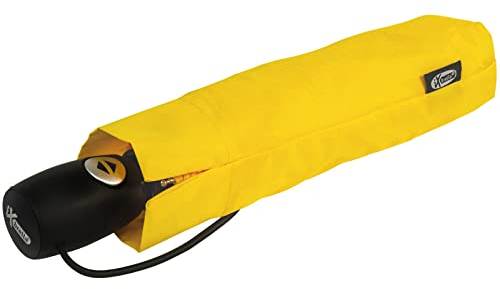 iX-brella Leichter Solider Taschenschirm mit Auf-Zu-Automatik - mid Class - gelb