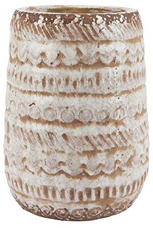 IB Laursen Vase Gemustert Creme