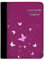CreaDesign Customize A4 Zeugnismappe für Kinder 26,7x32,7x1cm, Sichtbuch mit 10 Klarsichthüllen, erweiterbar auf bis zu 20 Taschen, Schmetterling Brombeere Grau design, Dokumentenmappe für Schüler