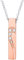 Custom4U Collier Femme Barre avec Strass Brillante,Pendentif Plaqué Rose Gold en Acier Inoxydable Amour Bijoux Cadeau pour Femme