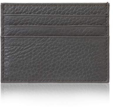 YEHMAN Porte Carte Gris foncé en Cuir de Vachette véritable 7 emplacements Carte de crédit Minimaliste Ultra Plat pour Veste, Pantalon …