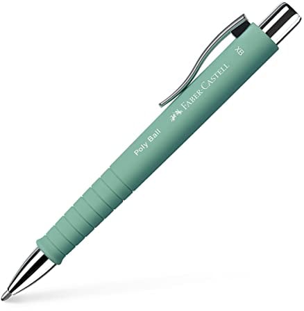FABER-CASTELL 241165 - Kugelschreiber Poly Ball XB, mintgrün, 1 Stück, mit auswechselbarer Mine, dokumentenecht