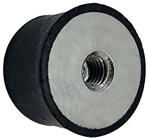 DOJA INDUSTRIAL | Silentblock Aire Acondicionado M4 | 15x15 | Tuerca-Tuerca | PACK 4 | Patas Aire Acondicionado | SilentBlock Goma + Acero cincado | Taco Goma Antivibracion | Soporte Amortiguador