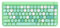 UBOTIE Portable Bluetooth Colorful Computer Keyboards, Wireless Mini Compact Retro Typewriter Flexible 84Keys Design Keyboard (Green-Colorful)