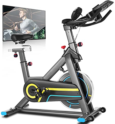 ANCHEER Heimtrainer Fahrrad, Indoor Hometrainer mit APP Magnetronschwungrad, Pulsmesser und Flaschehalter Benutzergewicht bis 150kg