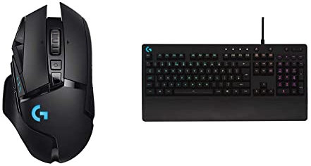 Logitech G502 LIGHTSPEED Wireless Gaming Mouse & G213 Prodigy Gaming Keyboard - LIGHTSYNC RGB Backlit Keys, Customizable, Dedicated Media Keys, QWERTY UK Layout - Black