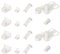 Zhongtou 2 Kit Rollo Halterung Fenster Rollo Beschläge Ersatzteile Rollo Zubehör Kettenzug Ersatz Klemmhalter Seitenzugrollo für Verdunkelungsrollo Doppelrollo Klemmfix Ohne Bohren (Weiß)