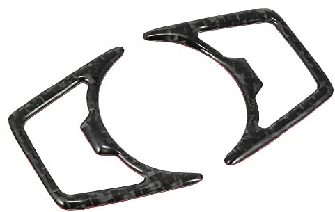X AUTOHAUX 2 Stück Auto Frontscheinwerfer Lampe Schalter Trim Abdeckung Dekoration Schwarz