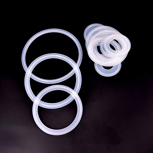 5 Stück Silikon-Dichtung 1/2 Zoll 3/4 Zoll 1 Zoll 1,5 Zoll 2 Zoll 2,5 Zoll 3 Zoll 3,5 Zoll 4 Zoll Tri-Clamp-Sanitär-Unterlegscheibenstreifen Homebrew Diopter Ferrule Bier ( Size : 108x119mm )