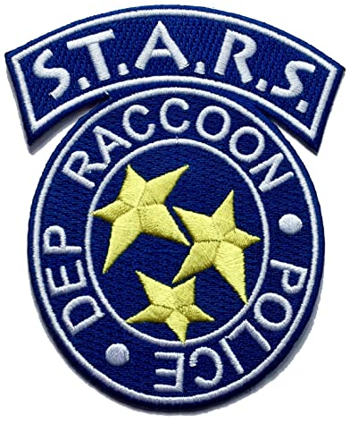 S.T.A.R.S. Raccoon City R.P.D. Aufnäher zum Aufbügeln, bestickt, für Kostüme/Cosplay, Größe: 100 x 85 mm, erhältlich in den Farben Schwarz oder Blau (blau)
