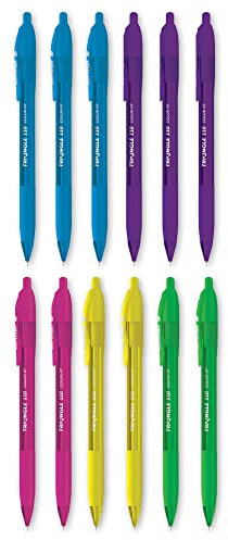 Berlingo Kugelschreiber Set, 12 Stück, Automatisch, 0,7 mm Strichbreite, für das Büro, das Home Office oder die Schule und Uni (Triangle 110 RT Color, Blau)