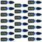 20 x Rennie Tools 25mm Long PH2 Impact Screwdriver Driver Bits Set. Phillips No.2 Heavy Duty Impact Driver Bit Set. PH2 Bits. Hex Shank Cross Head