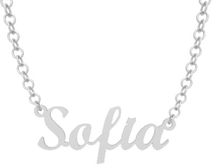 Collana Unisex Nome in Argento 925% Anallergico Made in Italy (Sofia)