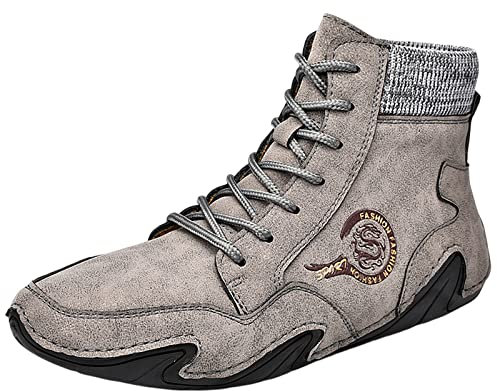 Stivali Estivi Donna Traforati Scarpe Uomo Tennis Bianche Dude Scarpe Uomo estive Stivali Uomo Pelle Cowboy 2023 Sneakers Bianche C-Grey 29.99
