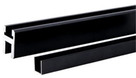 KINEDO Profilé d'extension pour paroi de Douche Duo Noir pour Les Smart Design Solo