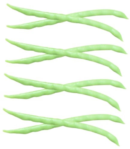 Zerodeko 8pcs Lifelike Green Beans Simulation Bean Lifelike Vegetable Models Realistic Green Beans Faux Vegetable Model Simulation Food Model Simulation Veggies Fake Pvc