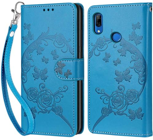 Mobile Phone Case for Huawei P Smart Z / Y9 Prime 2019 Case, Honor 9X / Honor 9X Pro Case, Premium Leather Flip Foldable Shockproof Magnetic [Stand Function] [Card Slots] Protective Case - Blue