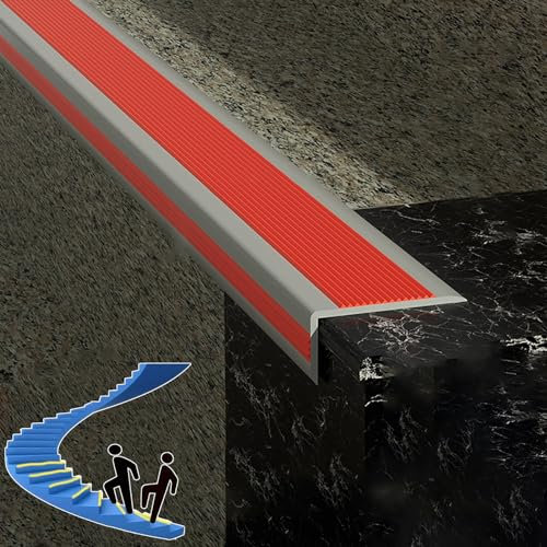 L-förmiger Treppenkantenschutz Treppenkantenprofil Vinyl Elastischer Kantenschutz Eckenschutz Selbstklebend Treppenkantenschutz 5x2.5cm PVC Kunststoff Eckenschutz Anti für den Außen und Innenbereich (