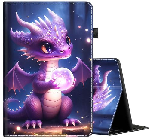 Custodia per tablet Amazon Kindle Fire HD 10 e Fire HD 10 Plus (13a/11a generazione, versione 2023/2021) 10.1, custodia sottile pieghevole con supporto pieghevole con accensione e spegnimento
