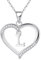 Cosie Lily Geschenke für Frauen Halskette Damen 925er Silber Herz Anhänger mit Buchstabe Sterlingsilber Kette Initialen Kette Silber 925er Ketten Damenschmuck Muttertag Valentinstag