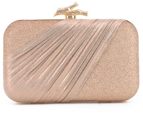 Syrads Clutch Purse Elegante Banchetto Borsetta Wedding Evening Handbag Party Beach Bag Party Wedding Clutch,Rosa champagne
