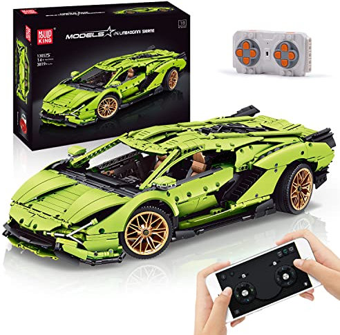 Mould King 13057s Technik Ferngesteuert Sportwagen Bausteine Bausatz 1:8 Rennwagen Klemmbausteine Konstruktionsspielzeug Für Sammlerstücke/Spielzeug (3868 Teile)