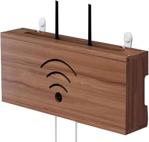 SYLUOQP Router Schrank, Router Verstecken Box, Wand Routerschrank aus Holz, Router Regal Wird Verwendet um Router und Kabelsalat zu Verstecken,2