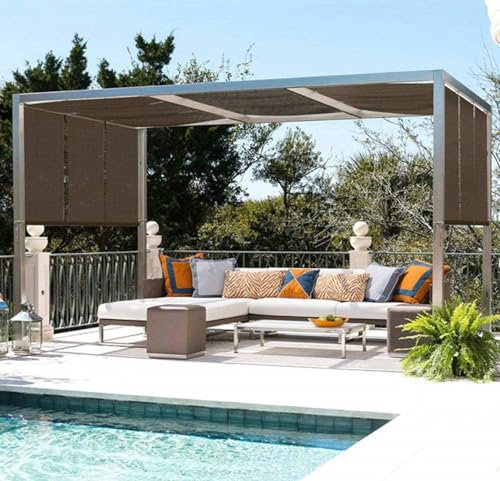 Voile d'ombrage 3x3 Filet Voiles d'ombrage pour Patio Voile Ombrage 6x4 Respirante Filet Ombrage Extérieur Toile Ombrage Extérieur 3x3 Toile Pergola,brown-2x2m