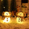 Weihnachtsdeko Schneemann Figuren, 2 Stück Weihnachtsfiguren Schneemann mit LED Licht Beleuchtete Schneemann Weihnachtsdeko Innen Klein Led Schneemann Figur Plüsch Schneemann Deko für Weihnachten (B)