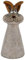 itsisa Zaunhocker Hase H: 18 cm aus Keramik - Zaun Deko Garten Ostern, Tierfigur Pfostenhocker, Zaunfigur, Gartendeko, Zaunstecker