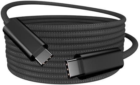 Extra Long USB C to USB C Cable 3M, Type C to Type C Charger Cord Braided, USBC to USBC Charging Cable Compatible with iPhone 16 15 Pro Max Plus, for Samsung Galaxy, Pixel