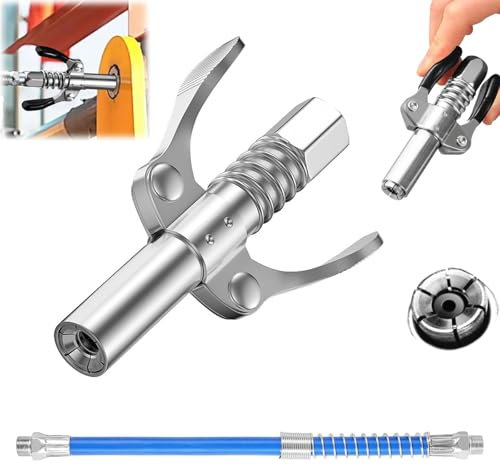 High Pressure Quick Release Grease Coupler, Lock and Lube Grease Gun Coupler, Grease Gun Fittings, Lock and Lube Air Chuck Adapter, Grease Joint Fittings, Lock and Lube Grease Coupler(A)
