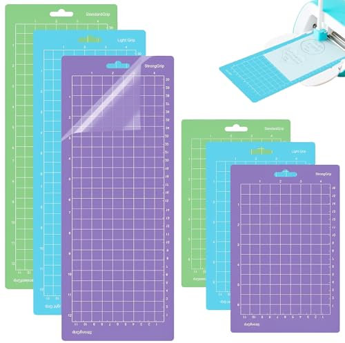 6 Stück Schneidematte, Variety Grip Schneidematte Für Cricut Joy 5,5x14/5,5x8,5 Zoll,Für Cricut Joy Zubehör Karten, Papier, Vinylfolie Plotterschneide, Premium Kleber, Flexibel Und Haltba
