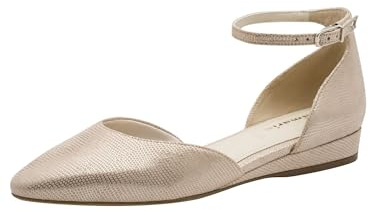Tamaris Damen Ballerinas Textil, metallic, 39 EU