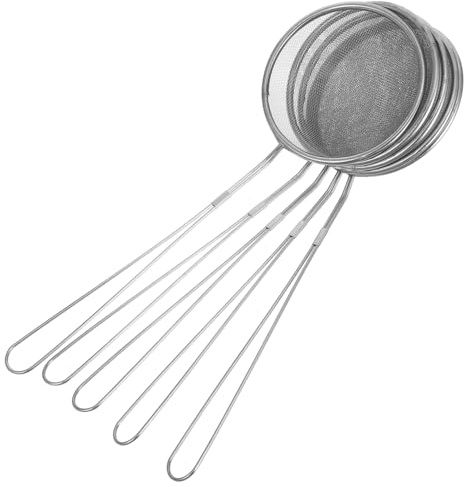 ROMISBABA 5 piezas Cucharón Filtro Aceite Acero Inoxidable Malla Cuadrada Colador Grasa para Cocina Limpieza