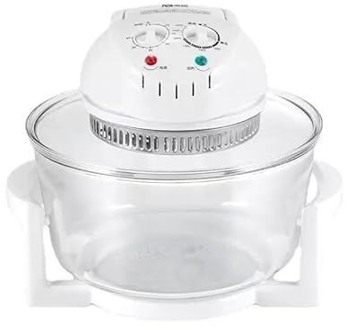 Friggitrice Ad Aria In Vetro Da 12 Litri, Riscaldamento A 360° E Finestra Di Visualizzazione, Timer Da 60 Minuti Con Manopola Di Regolazione Della Temperatura