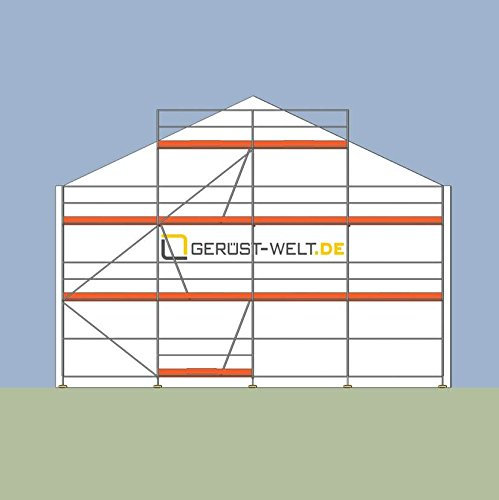 Alu Fassadengerüst Paket 60 m² Rux Super 65 Alu Feldlänge 2,5 m ca 6 m Standhöhe