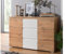 möbelando Kommode Beistellschrank Sideboard Anrichte Standschrank Schrank Ravenna III Honig-Eiche/Weiß