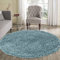 Serdim Rugs Runder Hochflorteppich, für Wohnzimmer, Polypropylen, 120 x 120 cm, Hellblau