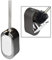 OFKPO - Cepillo de Inodoro para Inodoro, Soporte de Cepillo de Inodoro extraíble en Pared, Cepillo para Limpieza de la habitación, diseño Moderno Decorativo - Negro