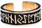 Windalf Ring RÚNAR h: 0.7 cm Offener Wikinger Runenring Hochwertige Bronze (Bronze, 54 (17.2))