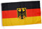 thb Richter Deutschlandfahne mit Adler Bundesflagge Schwenkfahne Stockflagge Schwenkflagge Stabfahne Hohlsaum-Links Fahne Flagge ca. 90cm X 150cm Reißfest Flag Fanartikel Fußball Fan Germany