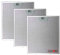 REDPOINT® KIT 3 pcs. FILTRI ALLUMINIO per CAPPE FABER mm.253 x 300 x 8 con Attacchi inferiori