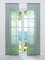 ESLIR Schiebegardinen Voile Flächenvorhänge Set 2er Gardinen mit Klettband Schiebevorhang Transparent Vorhang Uni Grau BxH 57x245cm 2 Stück