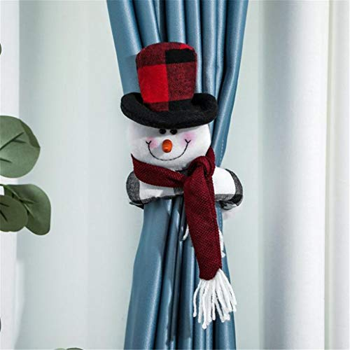 Ansenesna Weihnachtsdeko Vorhangschnalle Weihnachtsmann Tischdekoration Schneemann Figuren Weihnachten Deko Vorhangdekoration