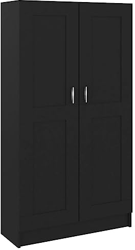 vidaXL Bücherregal, Schwarz, 82,5 x 30,5 x 150 cm