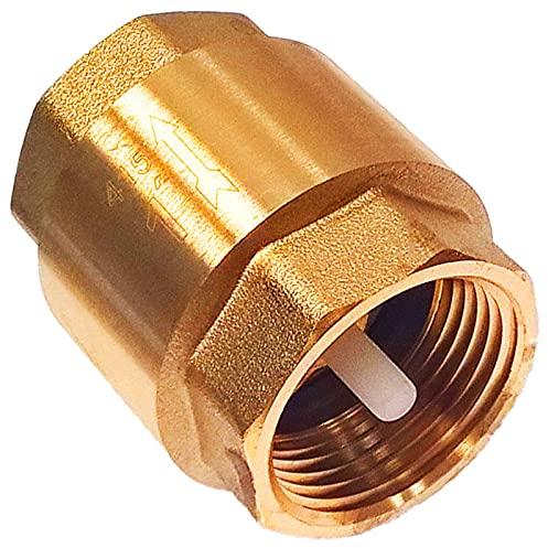 MegaHaustechnik QUALITÄTS Rückschlagventil aus Messing | 1/2 bis 2 Innengewinde | Wasserschlauch Zubehör Tülle Schlauchverbinder Wasserhahn Garten > Wunschgröße auswählen >>> 1/2 IG Ø ca.19 mm