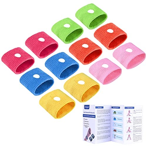 Akupressur Armband gegen Übelkeit, 4 Stück Anti-Übelkeit Armbänder für Seekrankheit Schwangerschaft Fliegen Reiseübelkeit ohne Nebenwirkungen ideal für Kinder Erwachsene Urlaub und Reisen (6-Paare)